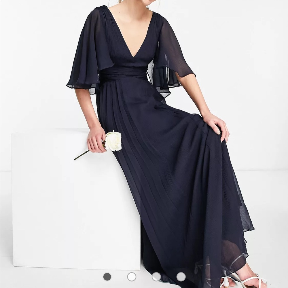 Dark Navy ASOS Bridesmaid Dress
